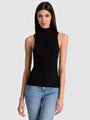Alice + Olivia - Darcey Ribbed Tank - Black