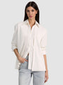 Alice + Olivia - Aimee Button Down With Layer Detail - Off White