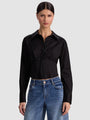 Alice + Olivia - Edie Corset Button Down Top - Black