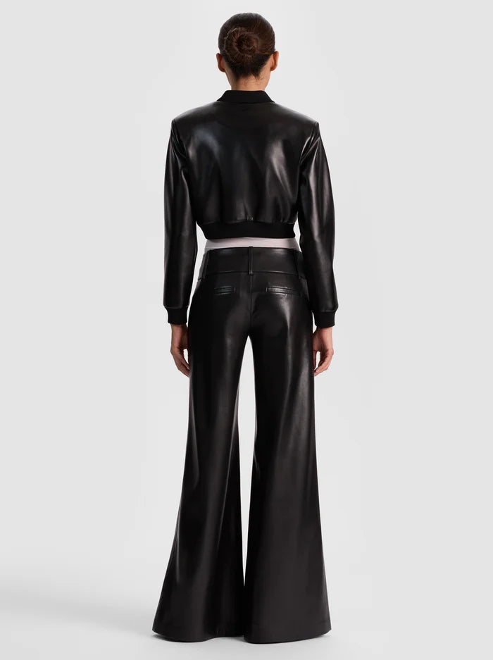 Alice + Olivia - Olivia Vegan Wide Leg Pant - Black