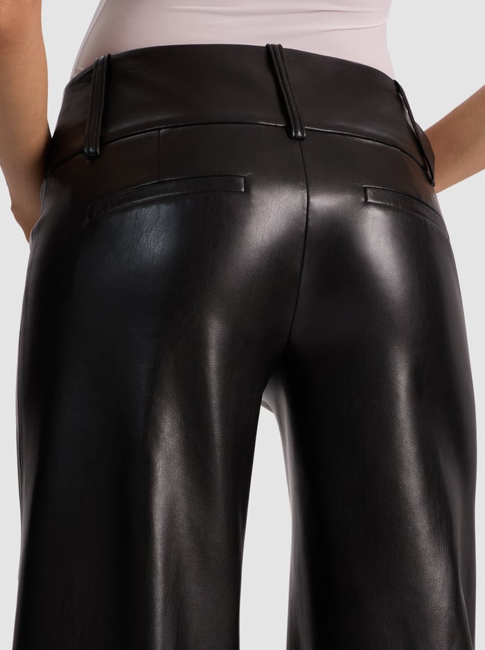 Alice + Olivia - Olivia Vegan Wide Leg Pant - Black