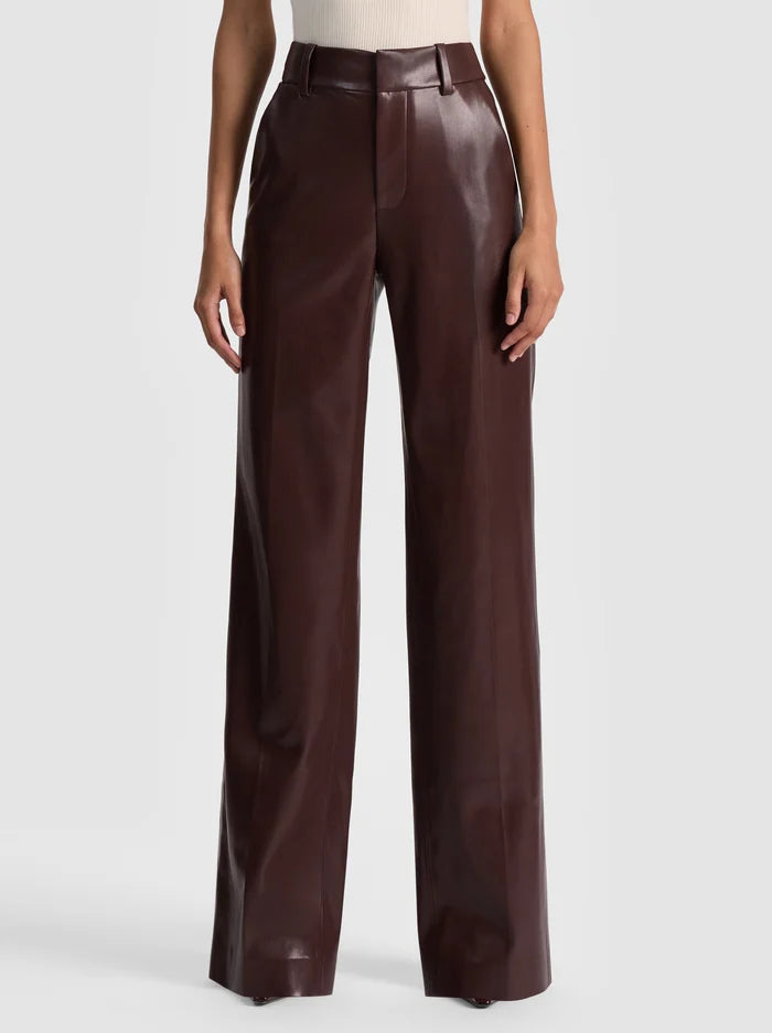Alice + Olivia - Alexander Vegan Trouser - Dark Chocolate