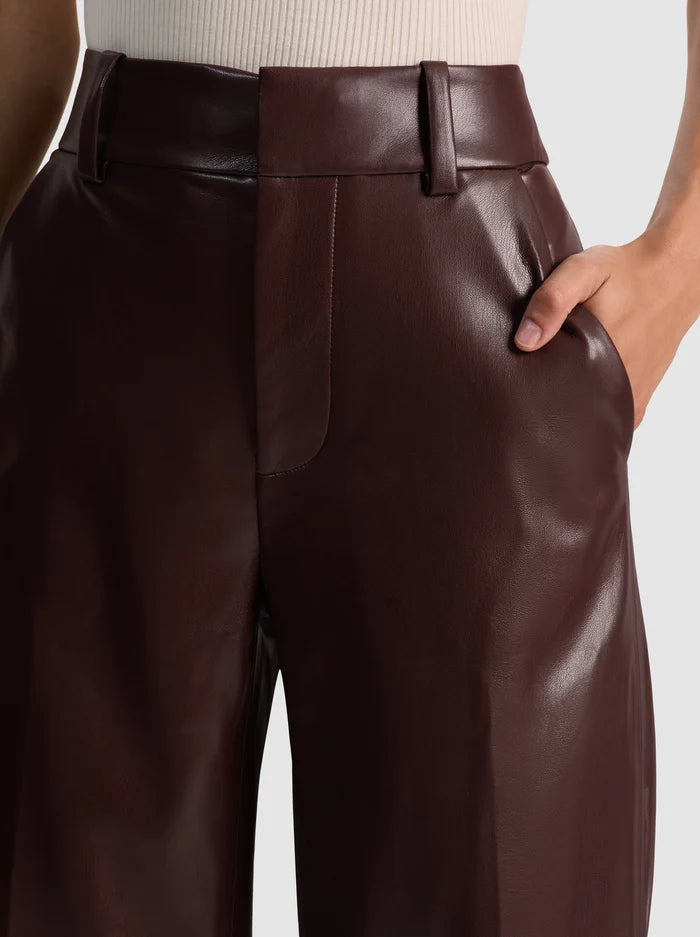 Alice + Olivia - Alexander Vegan Trouser - Dark Chocolate