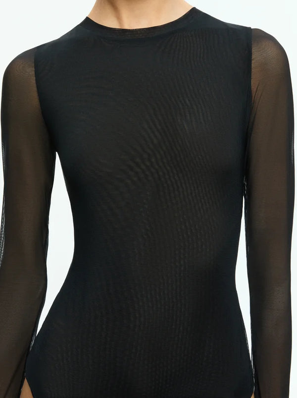 Alice + Olivia - Olea Crew Neck Bodysuit - Black