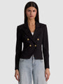 Alice + Olivia - Sable Double Breasted Cropped Blazer - Black