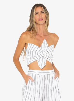 Just Bee Queen - Clementine Top - B/W Stripe