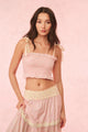 Loveshackfancy - Corbin Cotton Mixed Print Top - Pink Lemonade