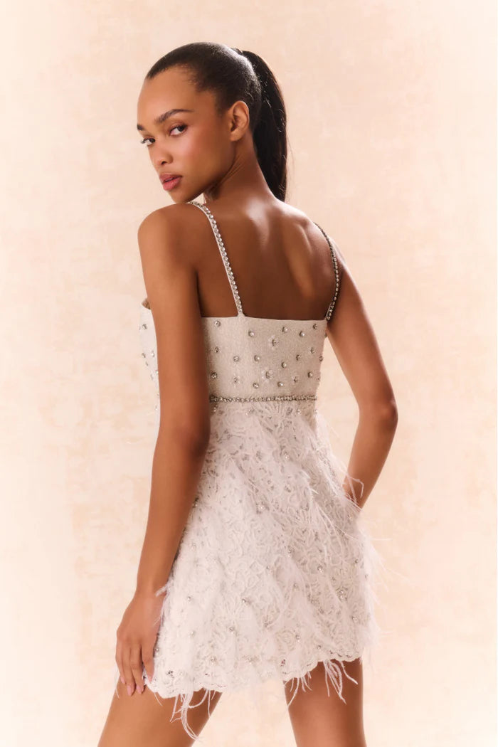 Loveshackfancy - Brianne Beaded Mini Dress - Cream Loveshackfancy - Brianne Beaded Mini Dress - Cream