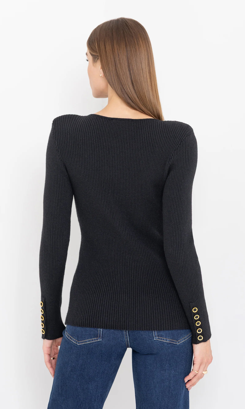 Generation Love - Cherish Rib Cardigan - Black