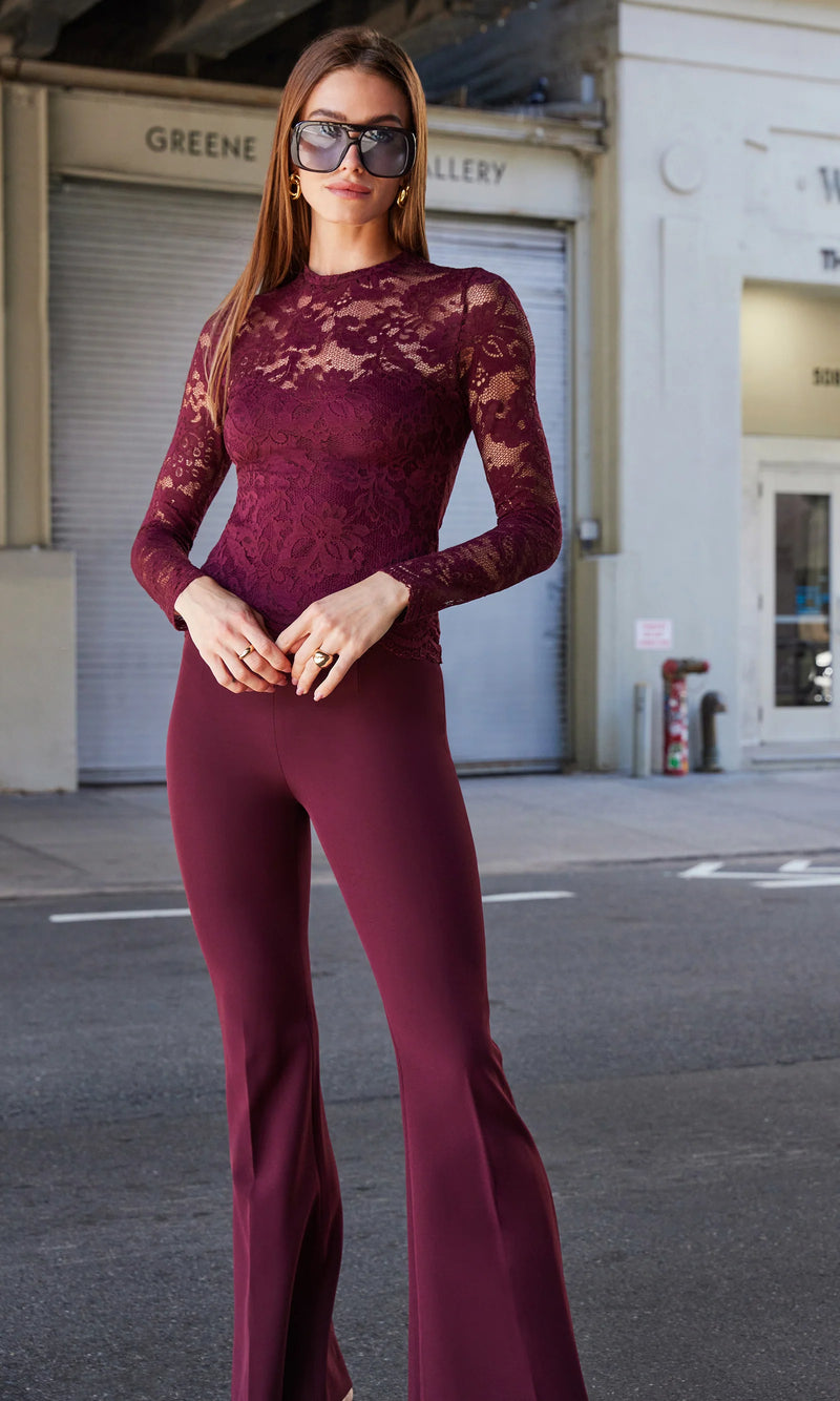 Generation Love - Wesley Crepe Pants - Malbec