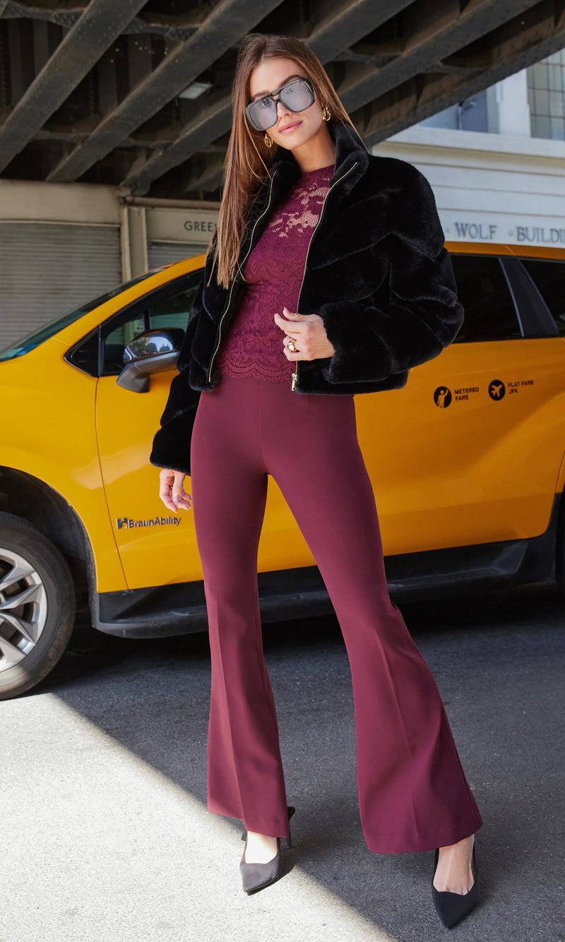 Generation Love - Wesley Crepe Pants - Malbec