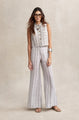 Hevron - Capri Pant - Sage Stripe