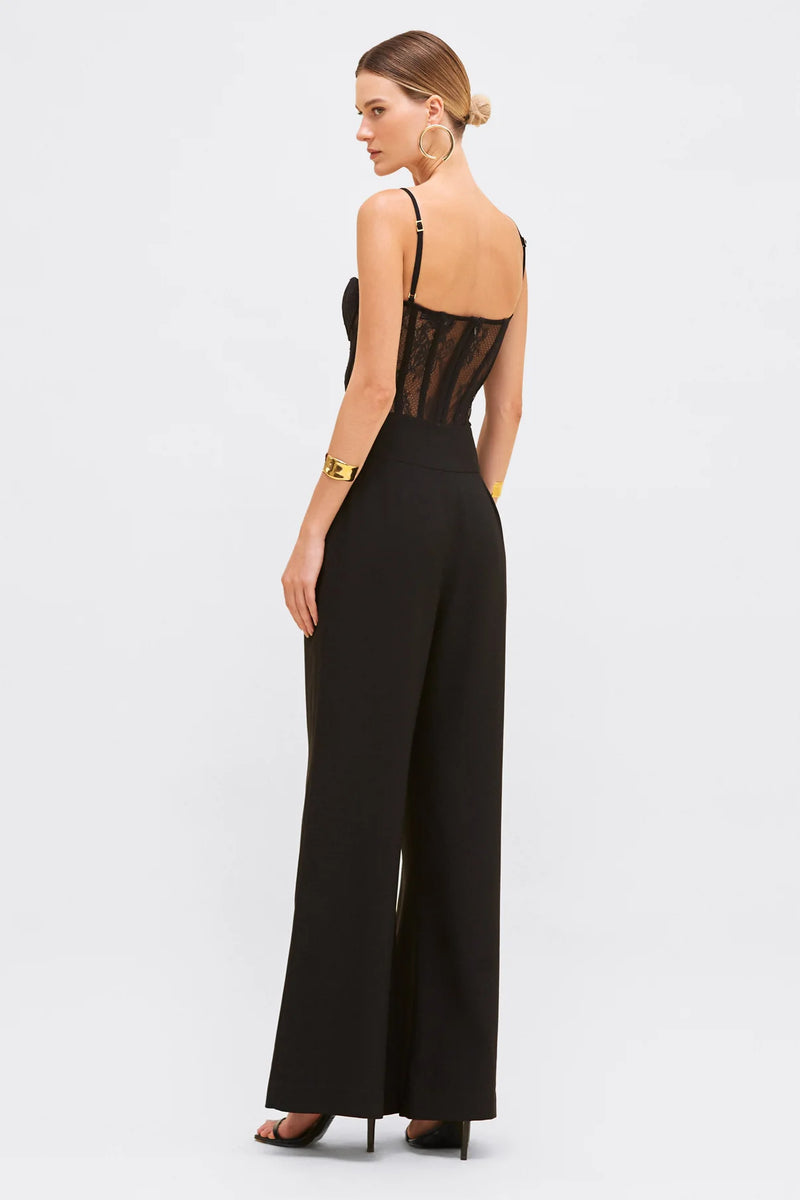 Patbo - Wide Leg Crepe Pant - Black