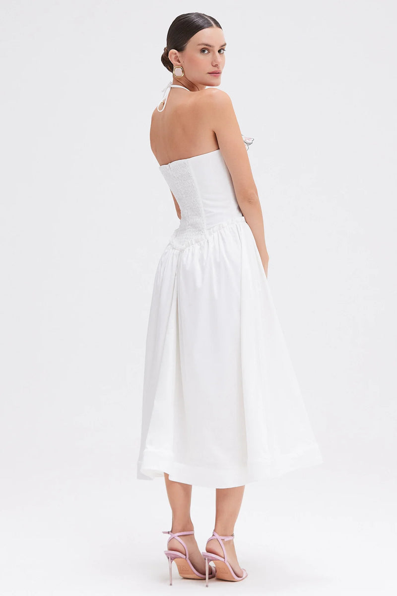 PatBO Bruma MIDI Dress - White PatBO Bruma MIDI Dress - White