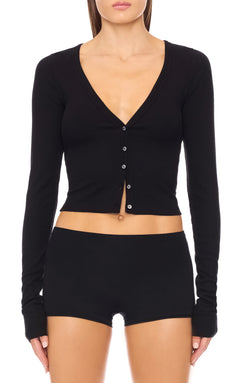 Eterne - Cropped Cardigan - Black