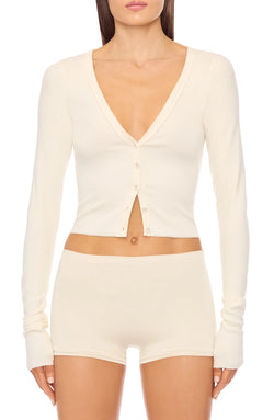 Eterne - Cropped Cardigan - Cream