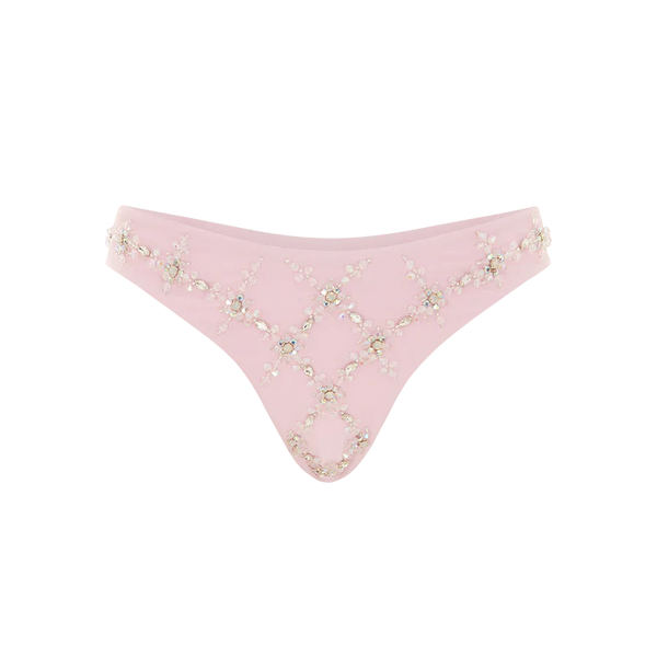 Oceanus - Rose Luxe Self-Tie Bikini Bottom - Pink