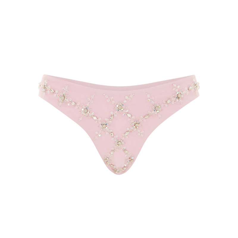 Oceanus - Rose Luxe Self-Tie Bikini Bottom - Pink
