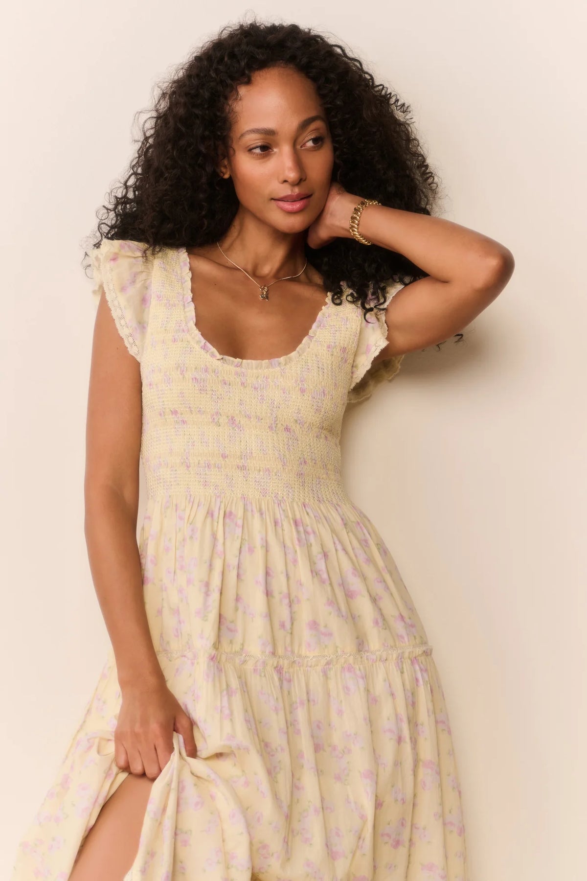 sachin and babi light blue dress Blooming Corset Midi Dress