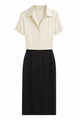 Anna October - Arisa Midi Dress - Ivory Top/Black Skirt