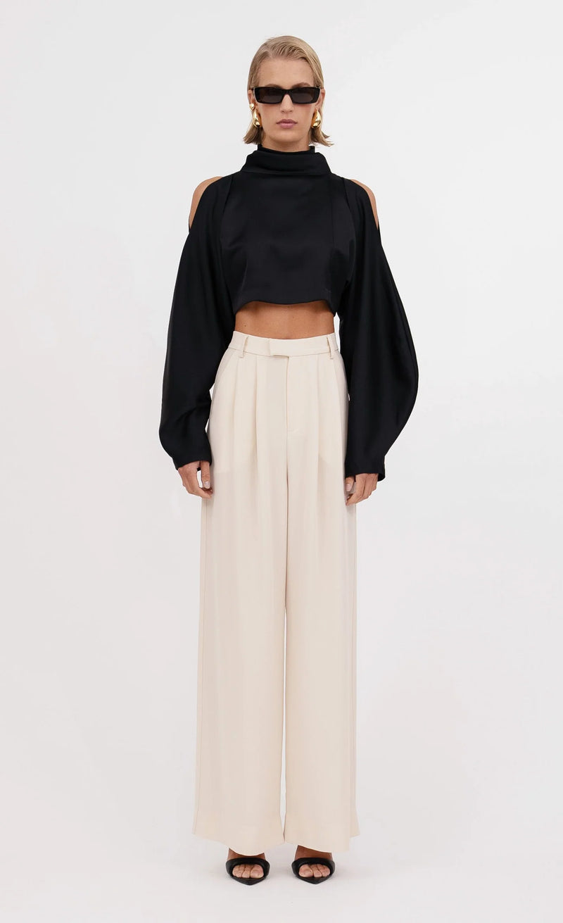 Nonchalant - Melanie Crop - Black