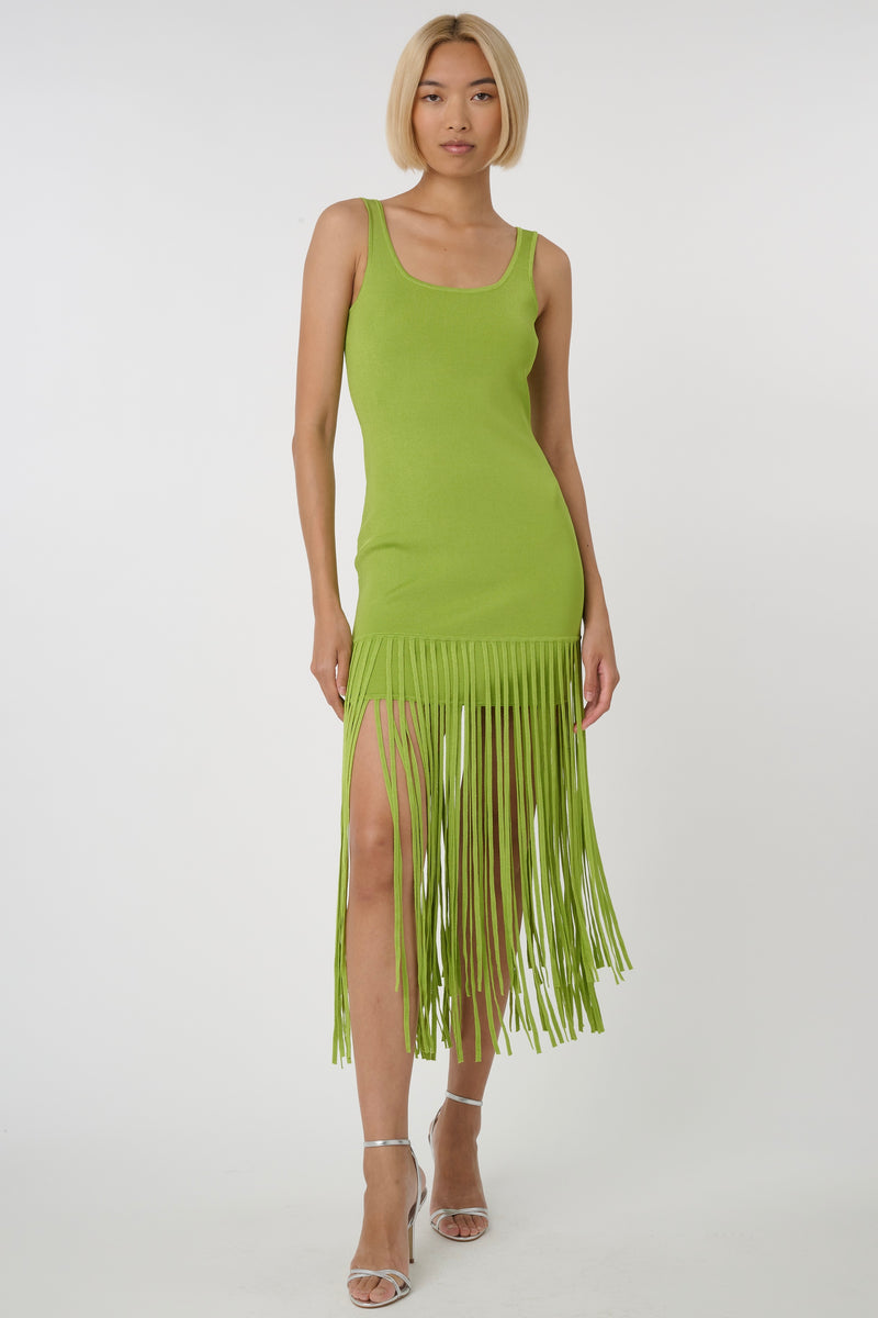 Toccin Women's Roxanne Scoop Neck Dress - Green - Size M