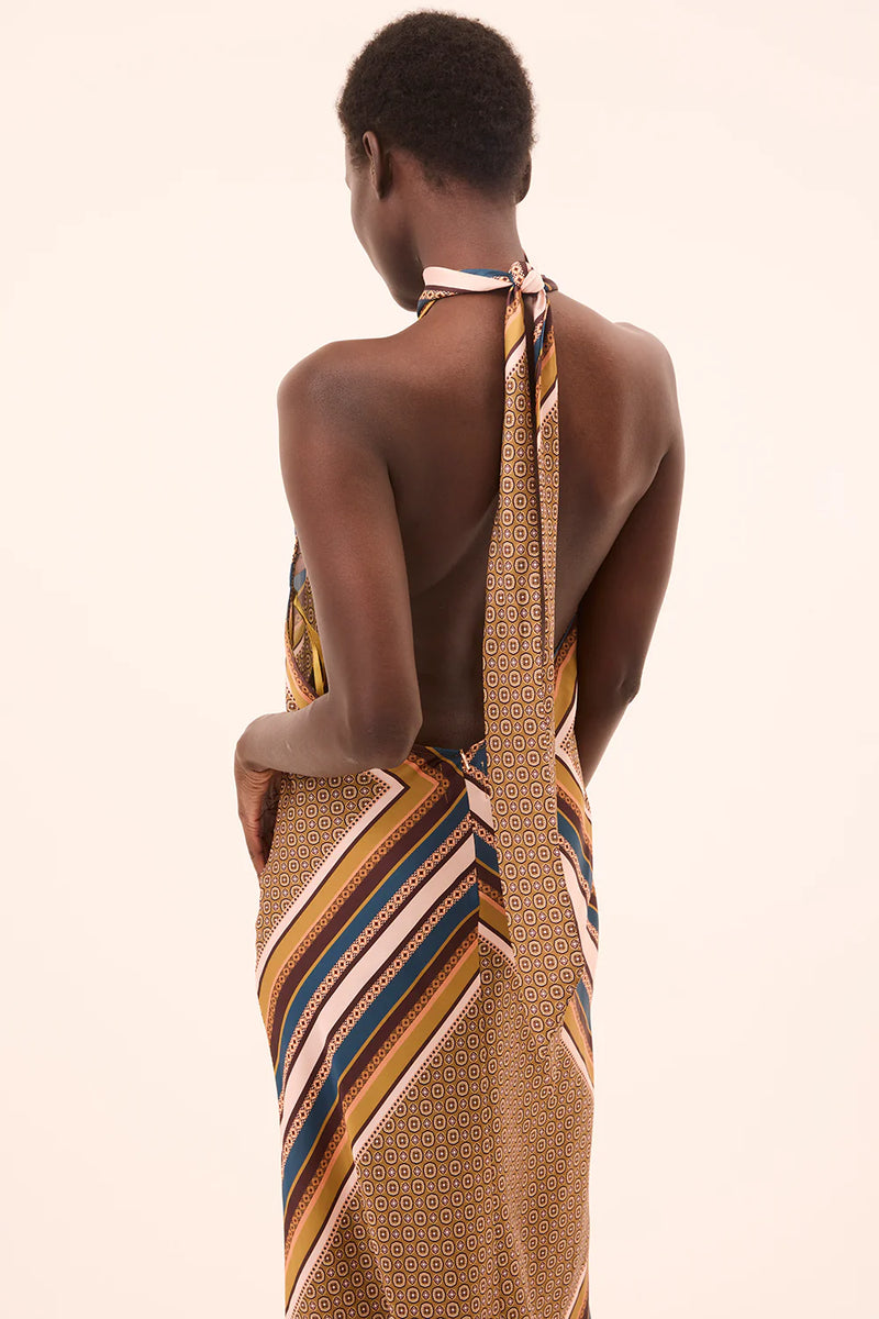 Misa - Minerva Dress - Tile Scarf and Allover