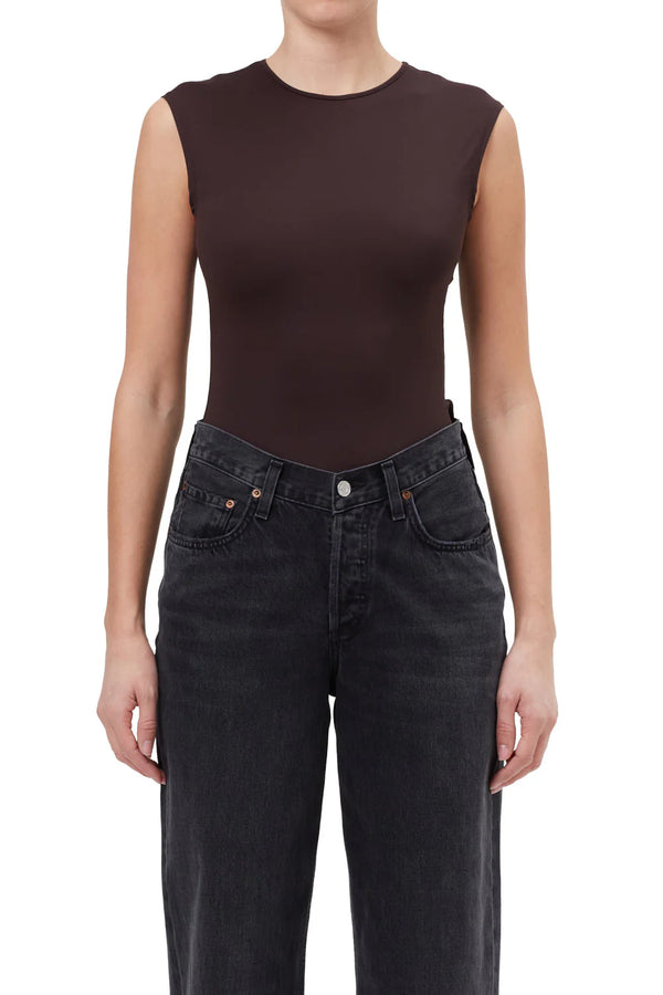 Agolde - Aura Sleeveless Bodysuit - Chocolate