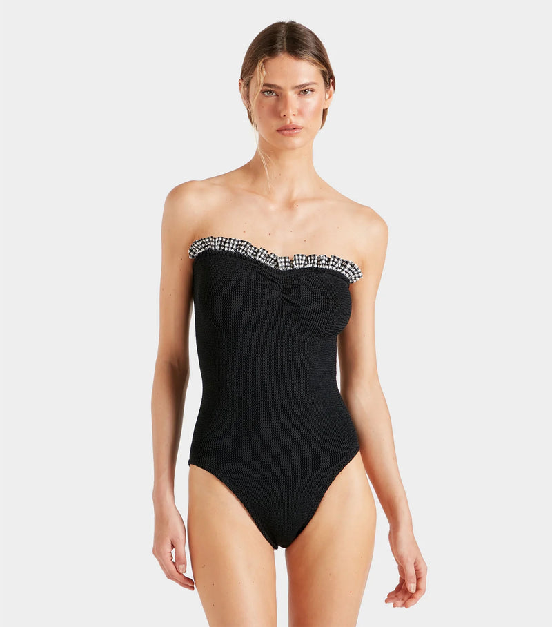 Hunza G - Dolly Swim - Black Gingham