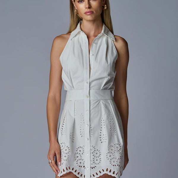 hevron domino mini dress HEVRON Domino Mini Dress | Blue Plaid