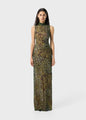 Blumarine - Print Net Dress - Bronze Green
