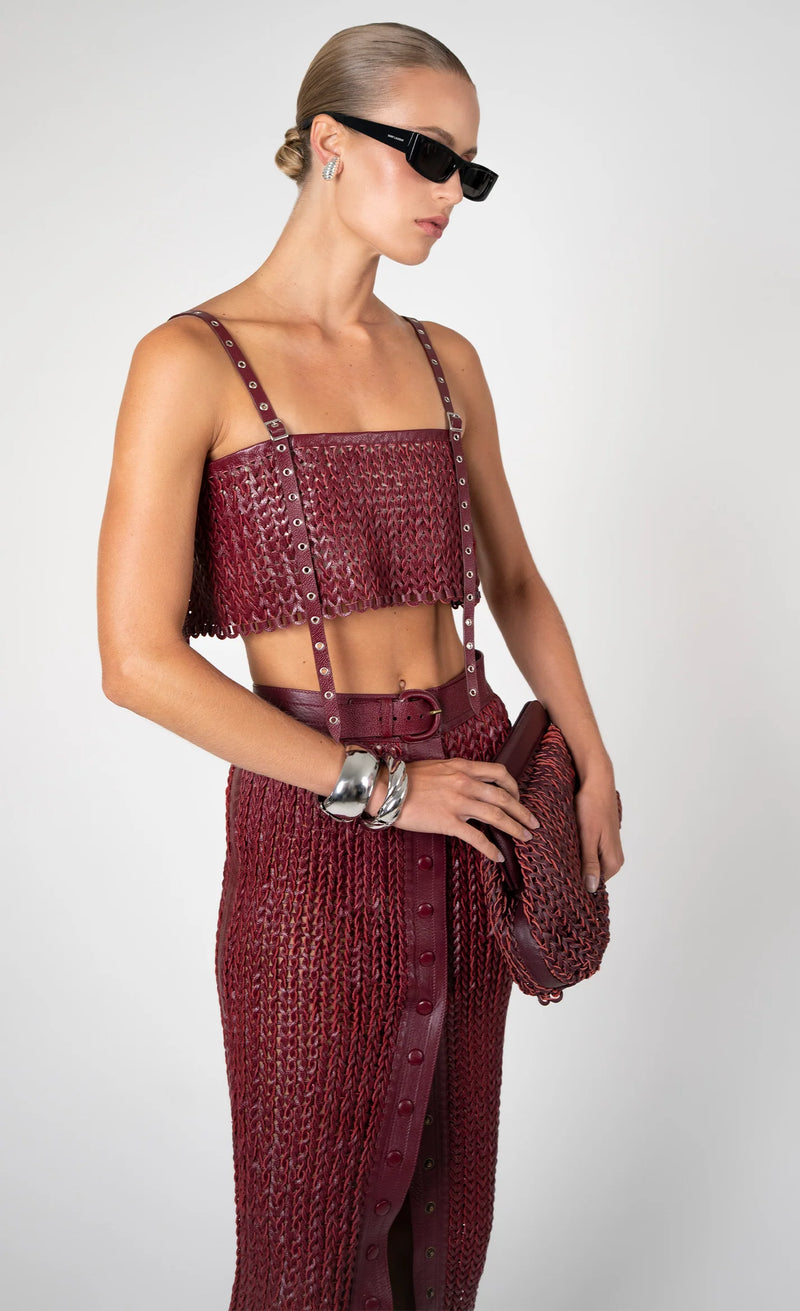 Nonchalant - Karter Crop Top - Bordeaux