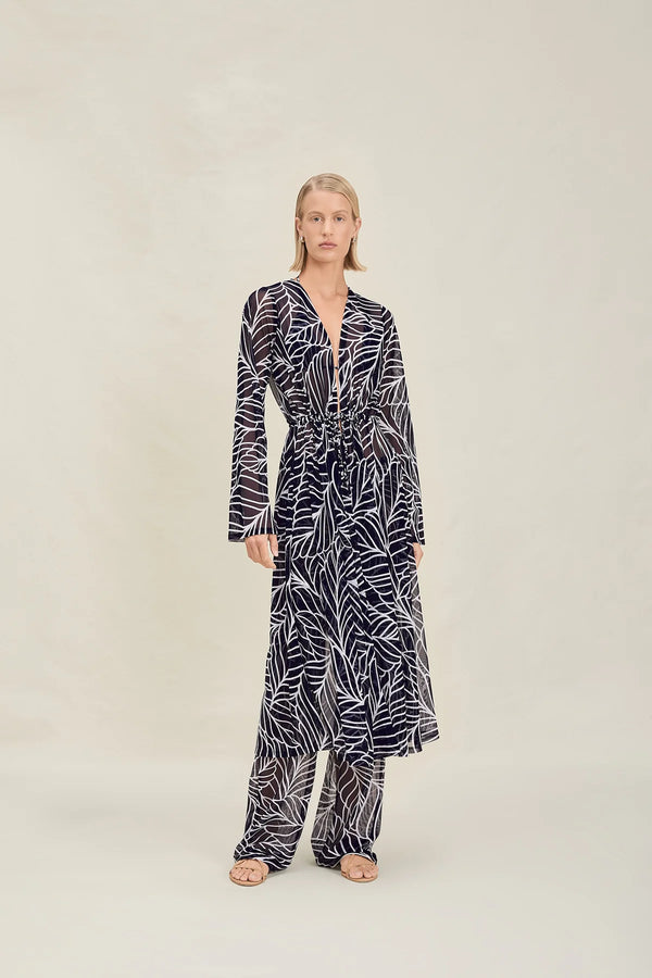 Devon Windsor - Oakley Robe - Navy Palm