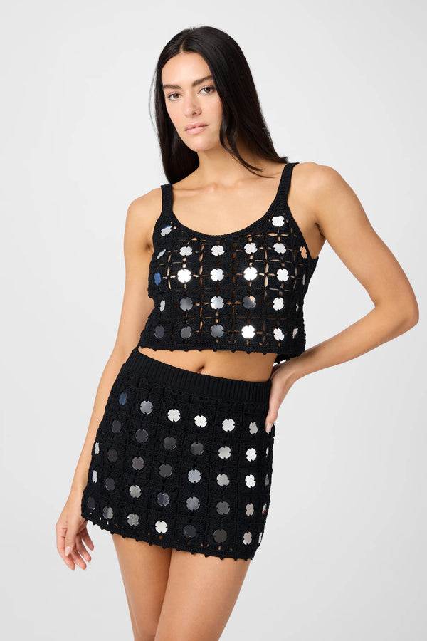 Toccin - Bristol Crochet Mirror Tank - Jet
