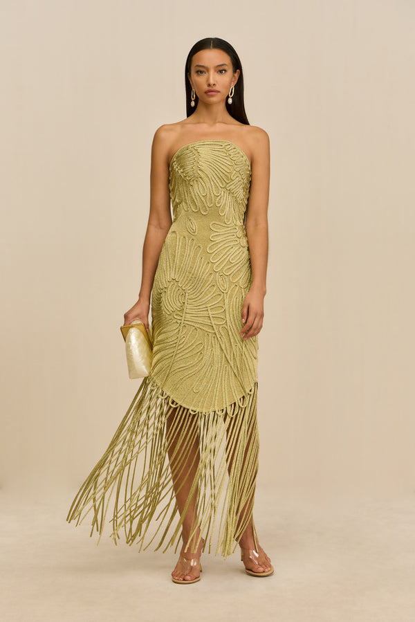 green emerald velvet dress CULT GAIA