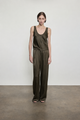 Enza Costa - Silk Satin Everywhere Pant - Olive Bronze