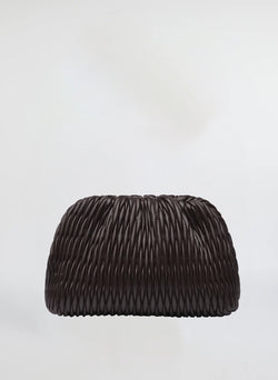 A.L.C - Enzo Woven Clutch Bag - Chocolate Plum