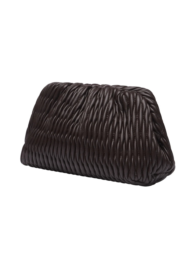 A.L.C - Enzo Woven Clutch Bag - Chocolate Plum