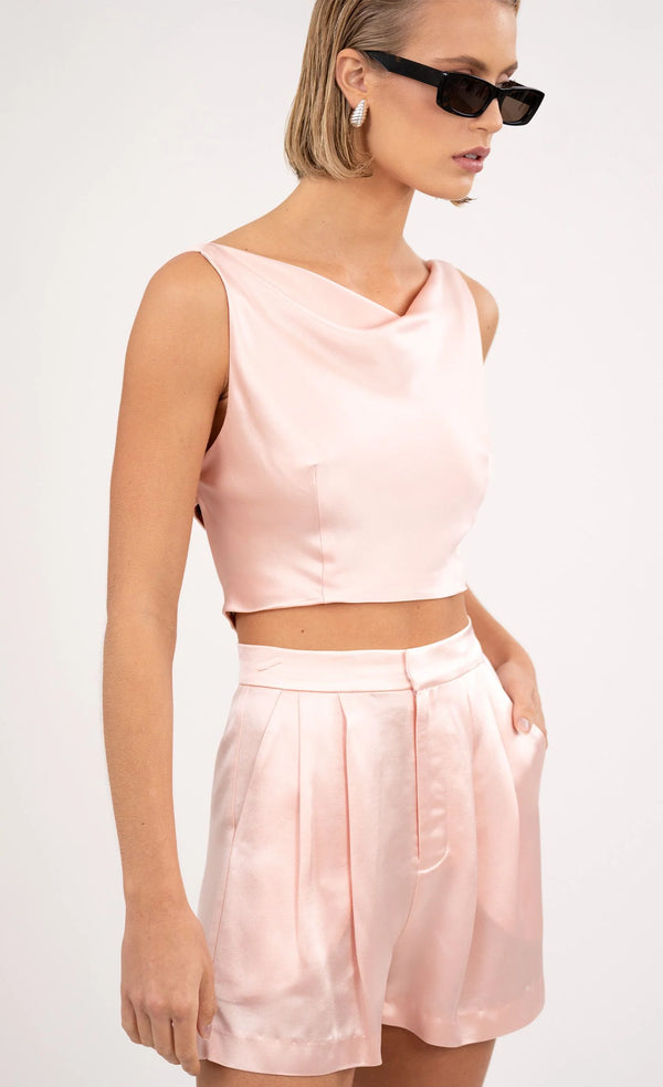 Nonchalant - Dakota Crop - Pastel Pink