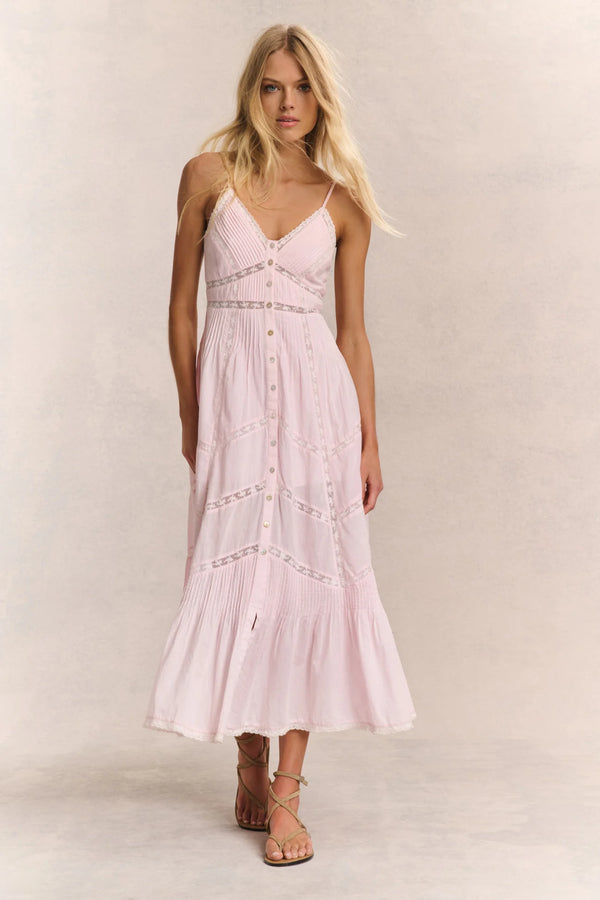 Loveshackfancy - Esilda Heritage Cotton Midi Dress - Pink