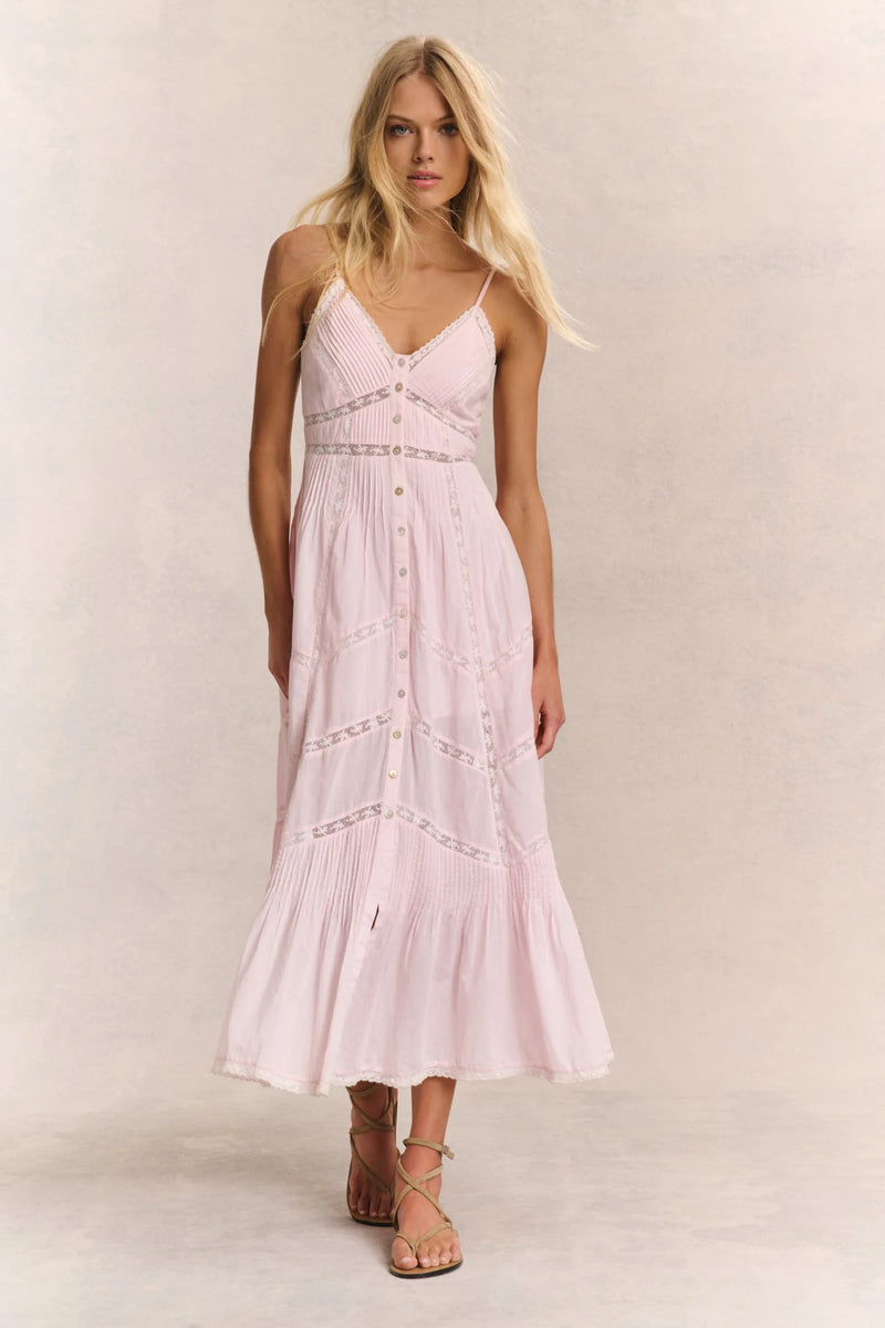 Loveshackfancy - Esilda Heritage Cotton Midi Dress - Pink