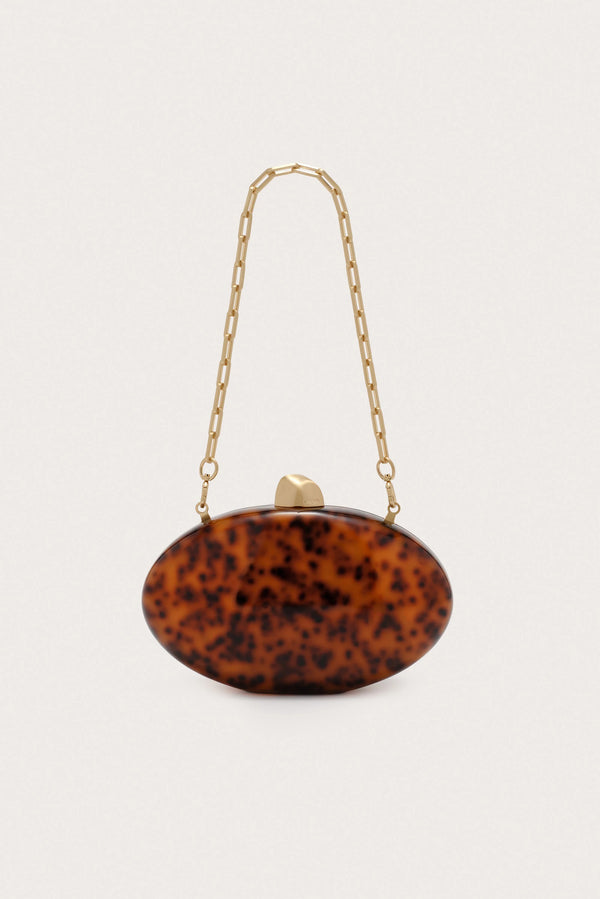 Cult Gaia - Eviana Clutch - Caramel Tortoise