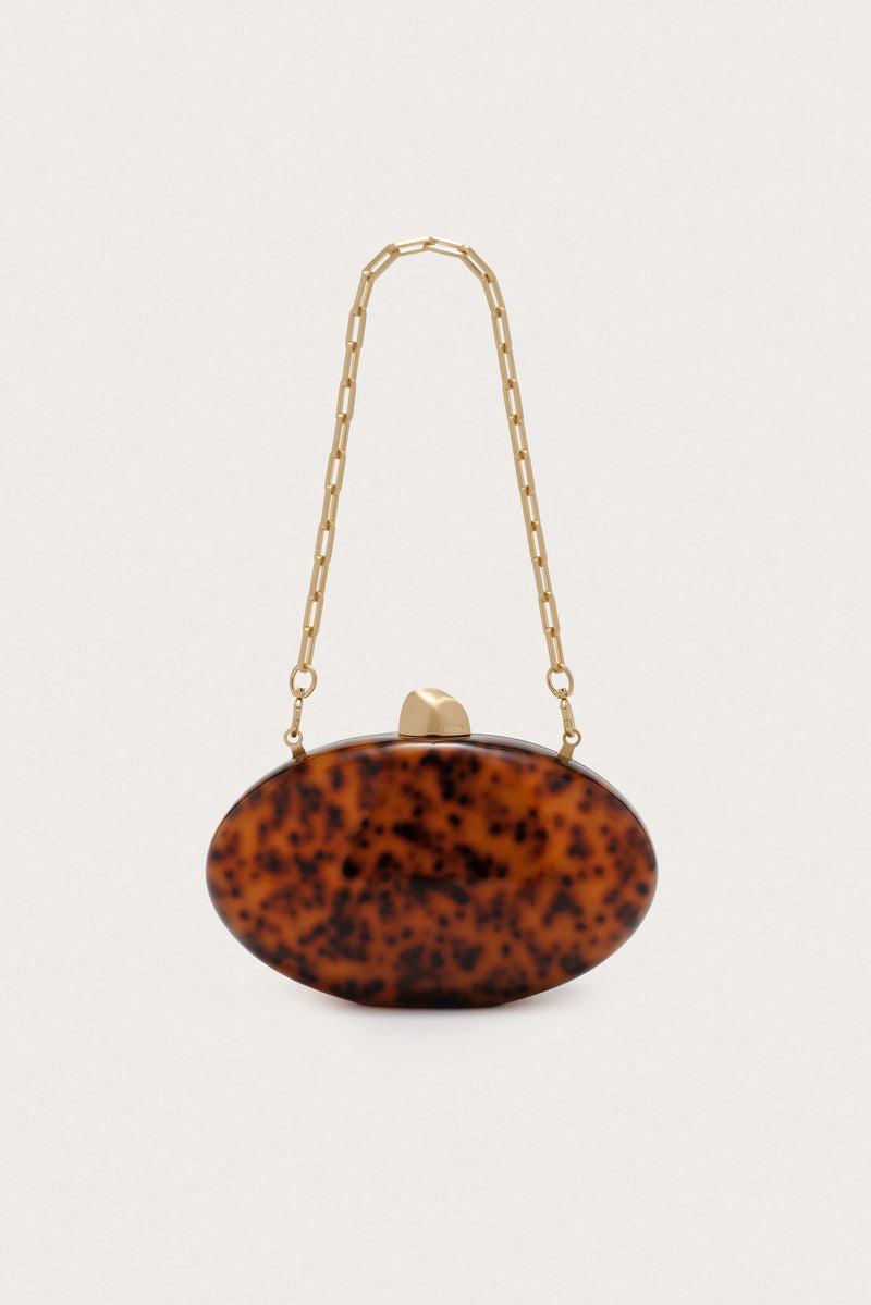 Cult Gaia - Eviana Clutch - Caramel Tortoise
