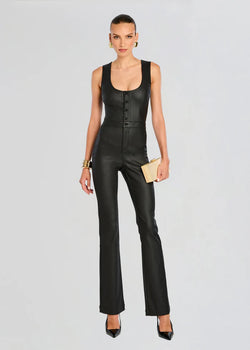 Retrofete - Mckinnon Denim Jumpsuit - Coated Black