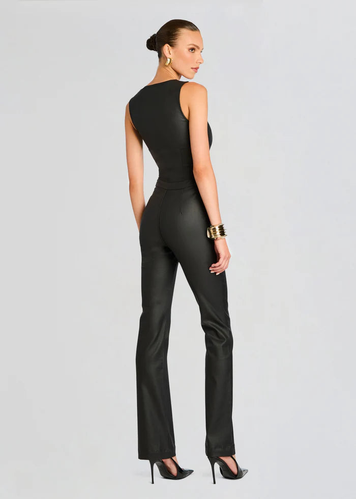 Retrofete - Mckinnon Denim Jumpsuit - Coated Black