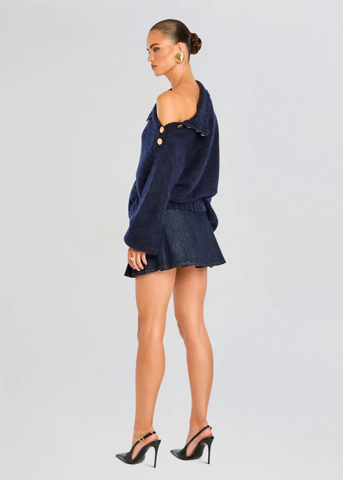 SER.O.YA - Gimlet Mid Rise Mini Skirt - Rinse