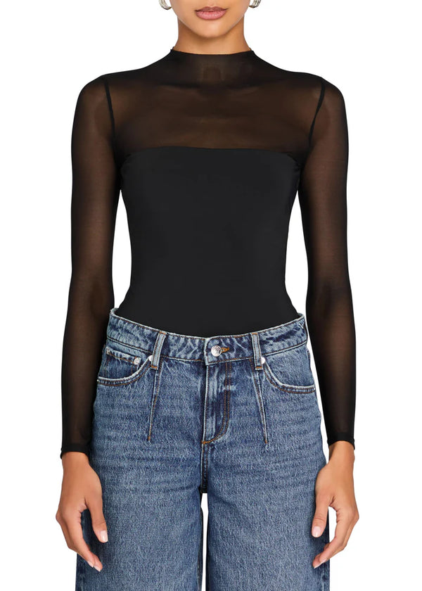 SER.O.YA - Brandi Mesh Bodysuit - Black