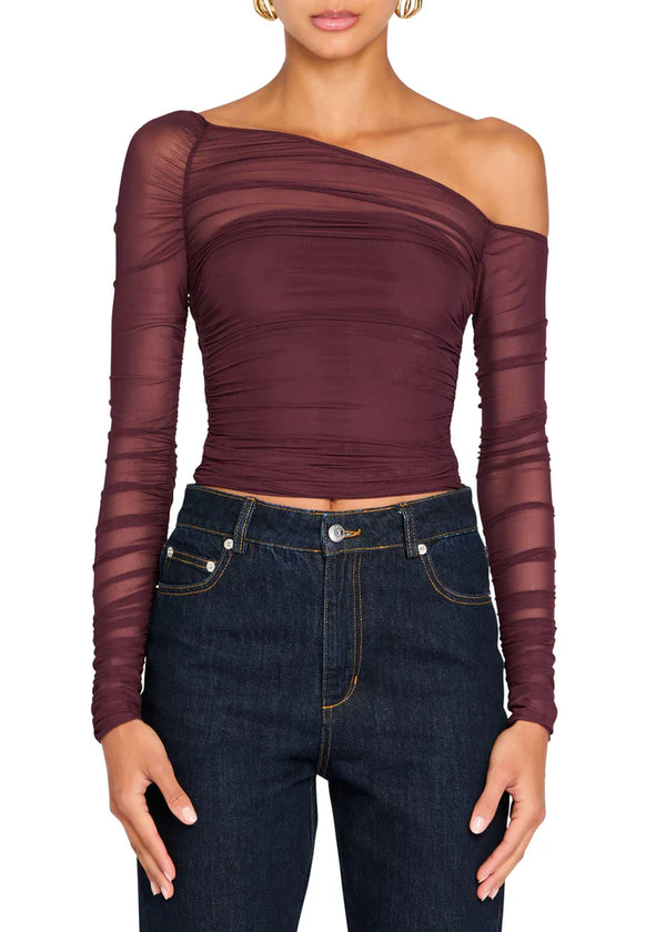 SER.O.YA - Shauna Mesh Top - Merlot