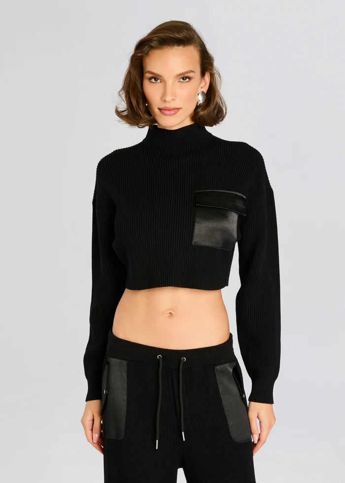 SER.O.YA - Donna Mid Cropped Sweater - Black