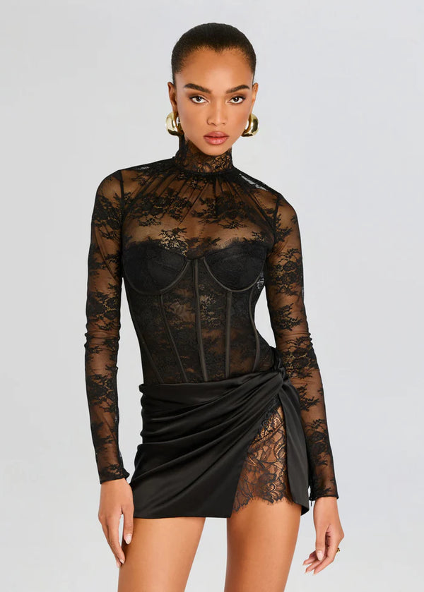 Retrofete - Valentina Lace Bodysuit - Black